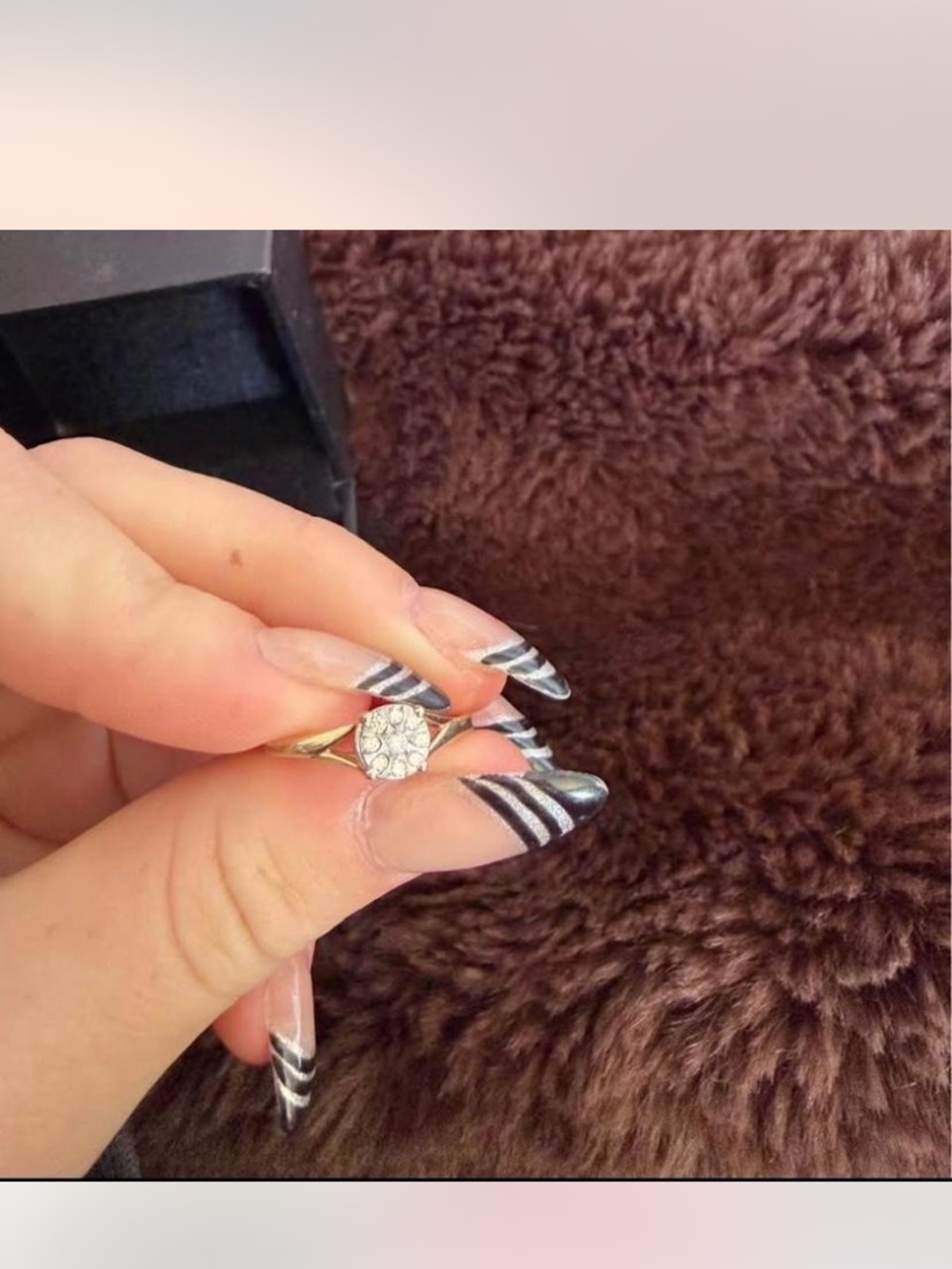 Kay Jewelers Gold Ring with White Stone Cluster